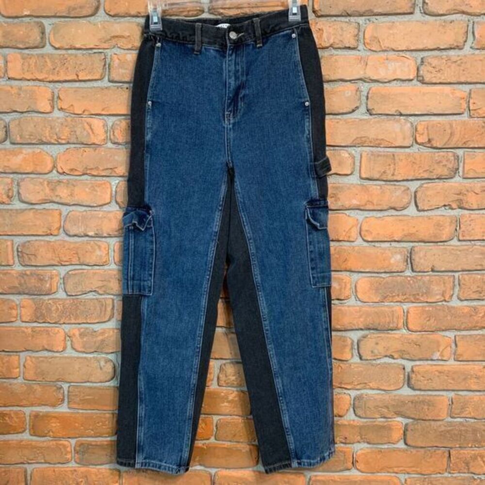 PacSun Two-Tone Cargo‎ Skate Pants High Rise Carpenter Utility Jeans Size 25